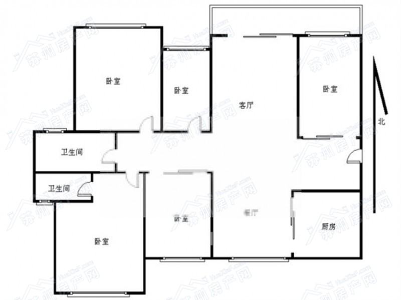 全新欧式豪装大四房 ，苏州图书馆，活力岛地铁口边，满两年诚售